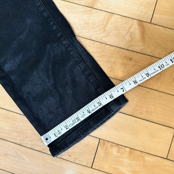 JOE'S Sedna Black Denim Coated Jeans Size 29 High Rise Straight Leg - Picture 6 of 12